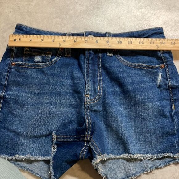 Old Navy Womens Indigo Raw Hem High Rise Secret-Smooth Pockets Sz4 - Picture 4 of 6